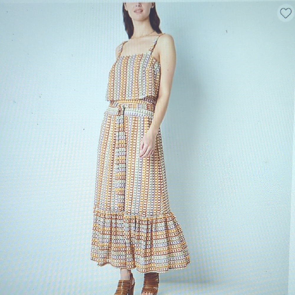 Women's Patterned Maxi Dress - Multicolor